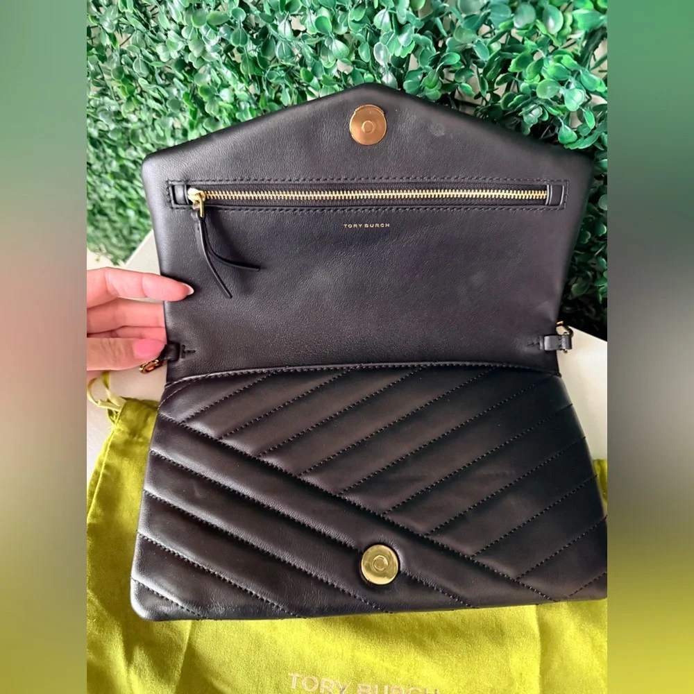 Tory Burch Black Quilted Kira Shoulder Bag
